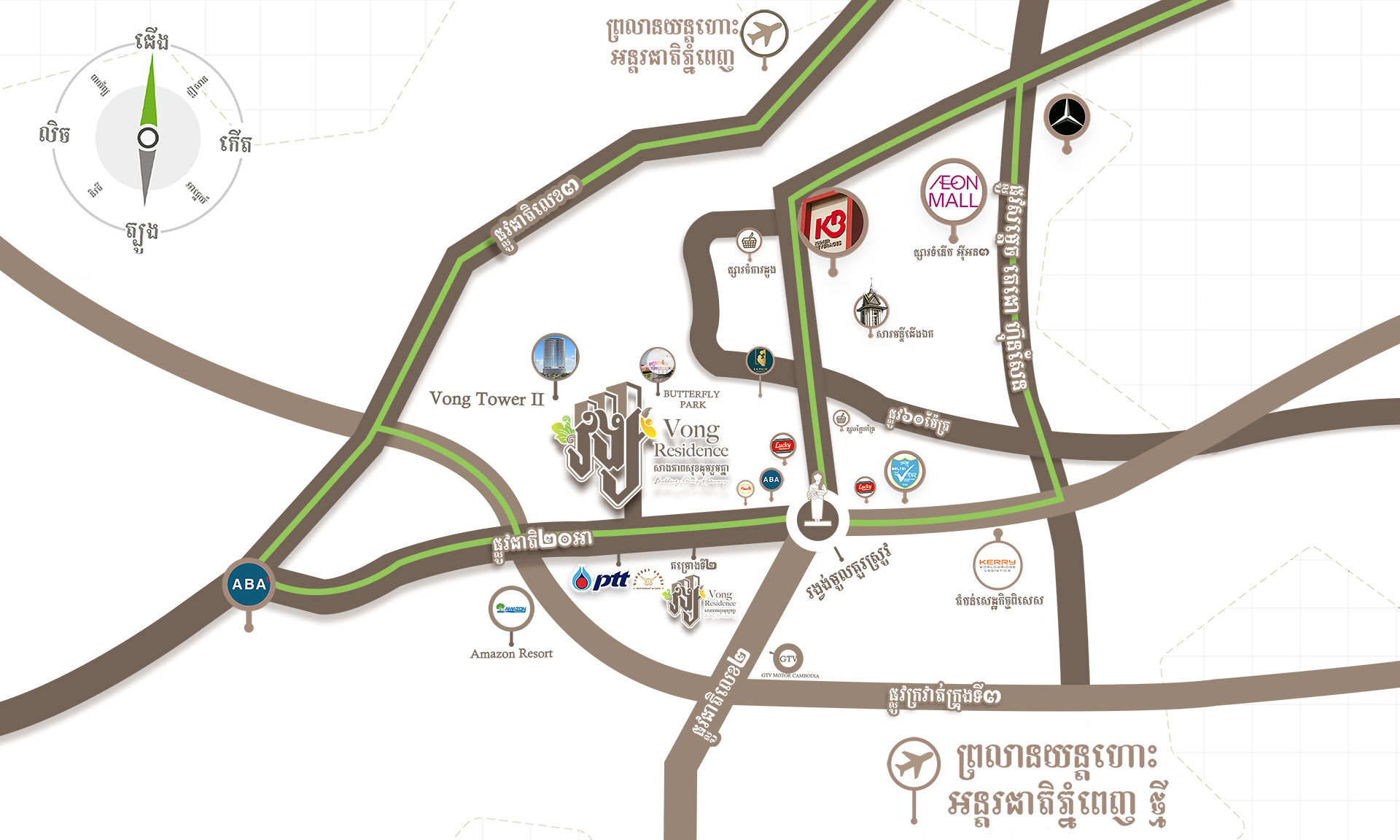 Vong Residence location and surrounding landmarks