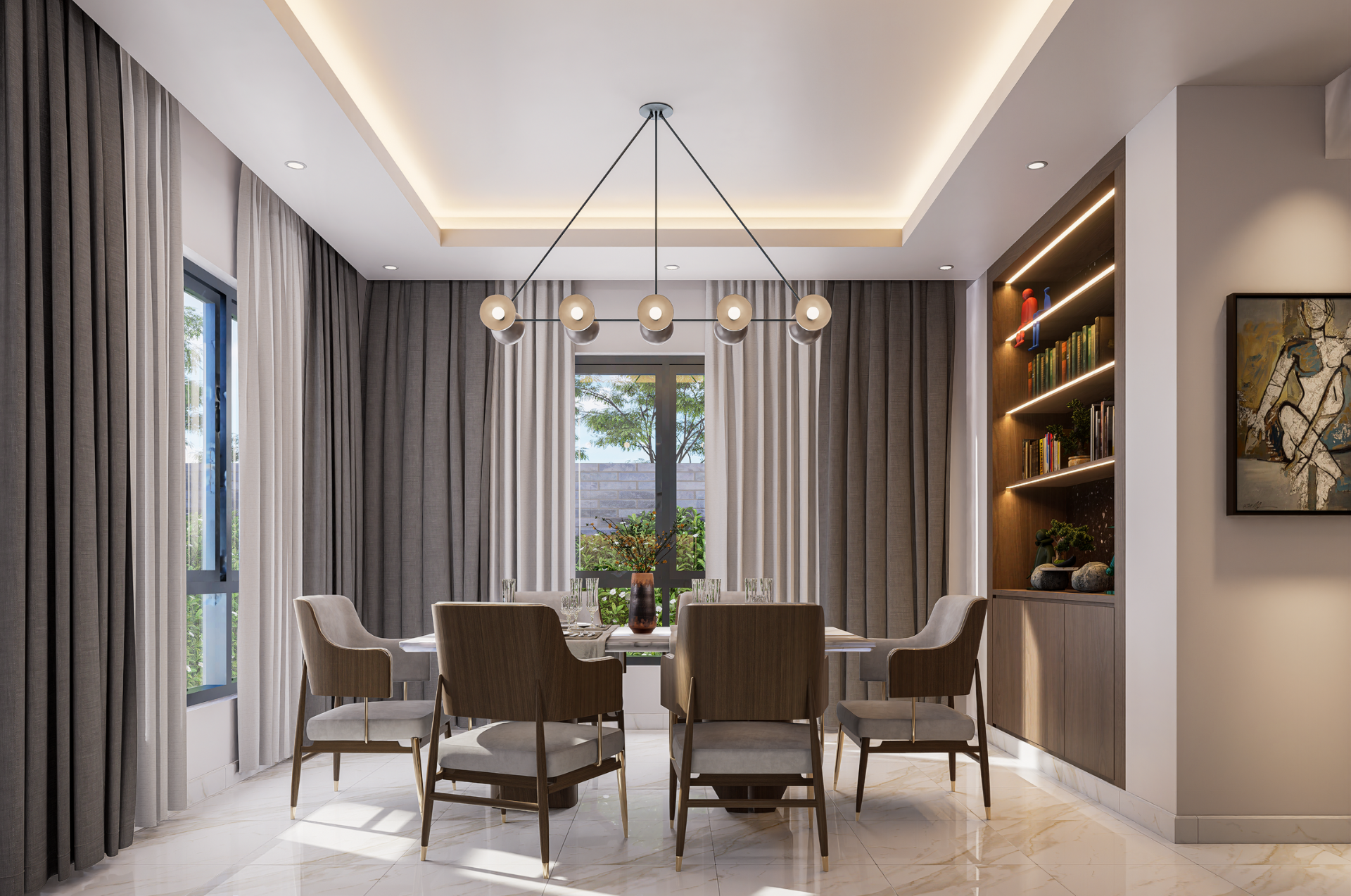 Kngaok Villa Dining Area