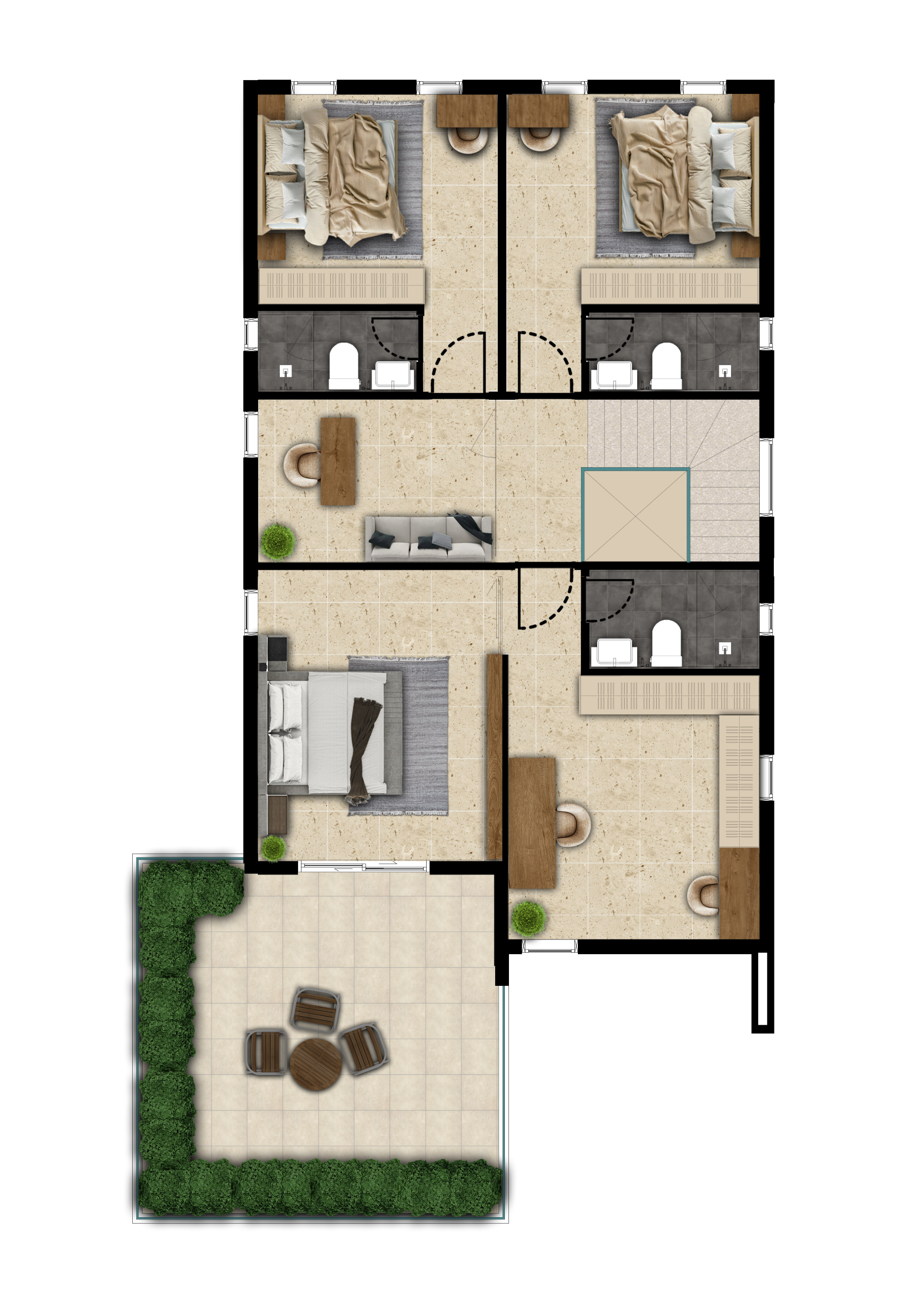 Kngaok Villa First Floor Plan