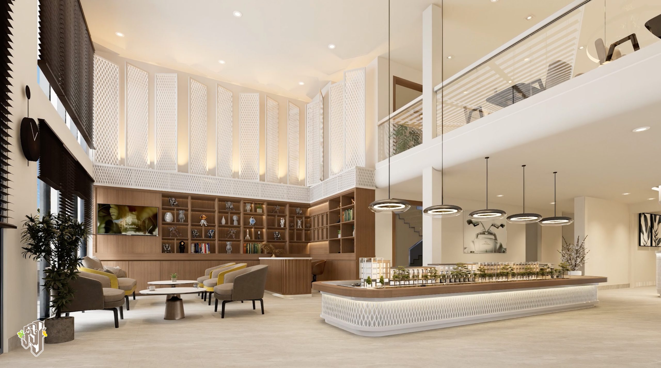 Business Building reception and commercial interior
