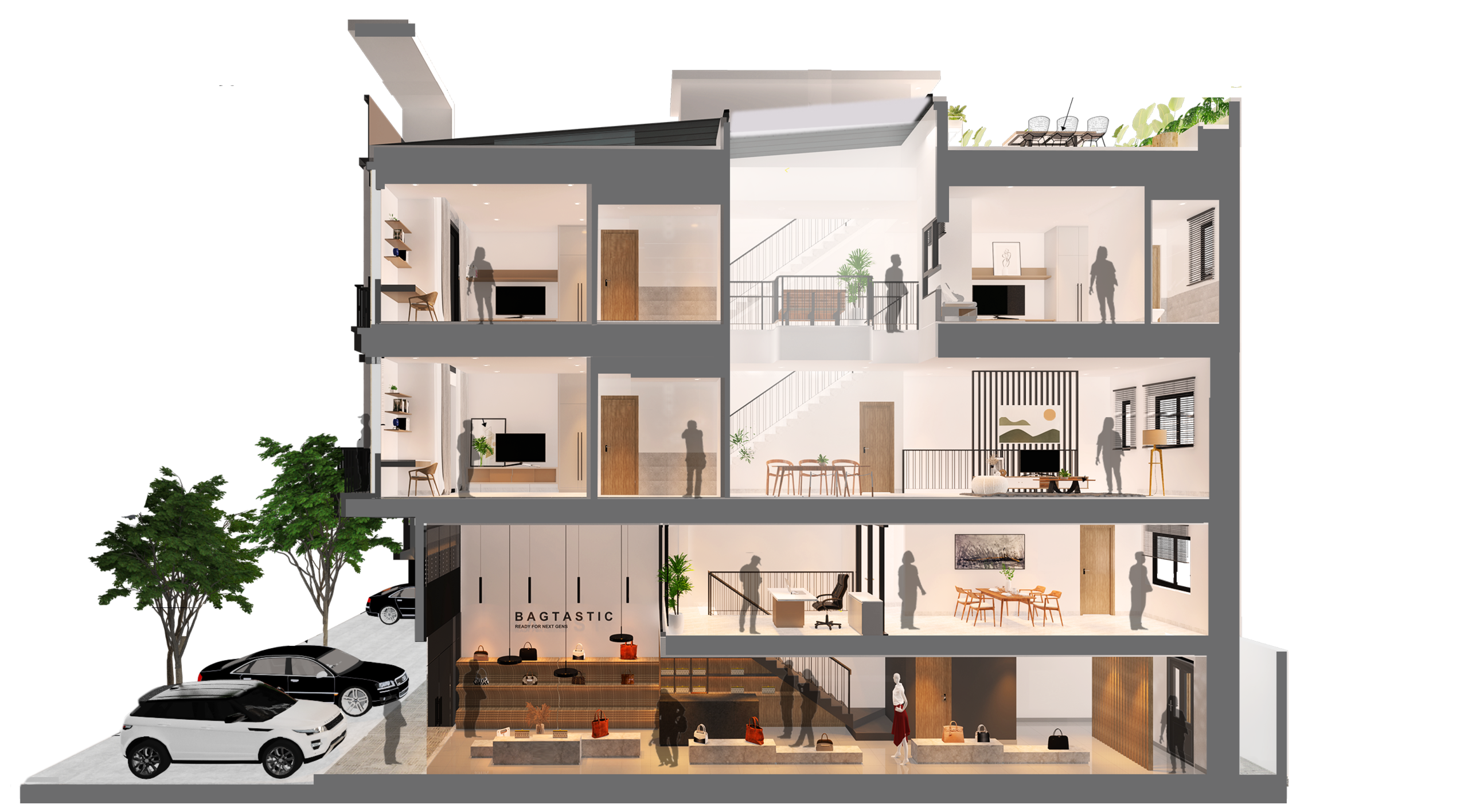 Shophouse A Section View